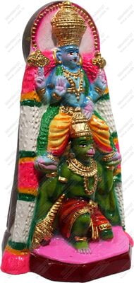 Unikk Hanumantha Vahanam Paper Mache Golu Doll (Multicolor)