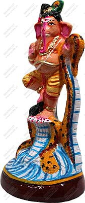 Unikk Ganesh Kalinga Narthanam Paper Mache Golu Doll for Navarathri (Multicolor)