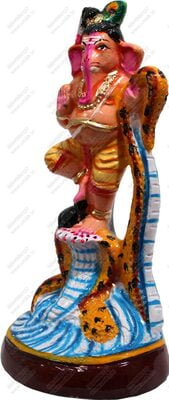 Unikk Ganesh Kalinga Narthanam Paper Mache Golu Doll for Navarathri (Multicolor)