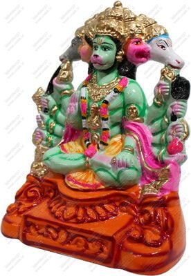 Unikk Panchamukha Hanuman Paper Mache Golu Doll for Navarathri (Multicolor) Unikk Panchamukha Hanuman Paper Mache Golu Doll for Navarathri (Multicolor)