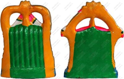 UNIKK Perumal Thaayar 26 cm Height of 2 Pieces Made of Eco Friendly Paper Mache Multicolor
