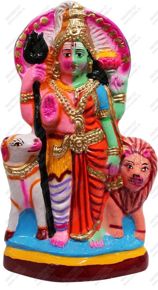 Unikk Arthanareeswar Paper Mache Golu Doll for Navarathri (Multicolor)