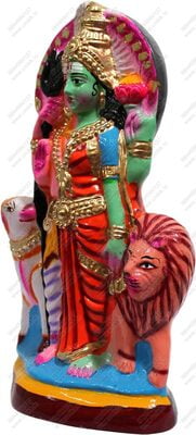 Unikk Arthanareeswar Paper Mache Golu Doll for Navarathri (Multicolor)