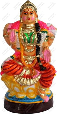 UNIKK Bala Tripurasundari 34 cm Height Made of Eco Friendly Paper Mache Multicolor