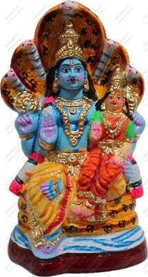 Unikk Lakshmi Narayana Paper Mache Golu Doll for Navarathri (Multicolor)