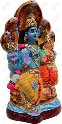 Unikk Lakshmi Narayana Paper Mache Golu Doll for Navarathri (Multicolor)