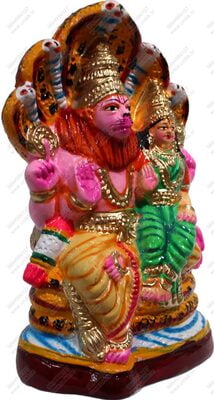 Unikk Lakshmi Narasimha Paper Mache Golu Doll for Navarathri (Multicolor)