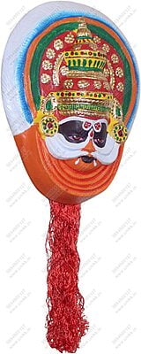 Unikk Kathakali Thadi Hanging Show Piece Made of Eco Friendly Paper Mache Multi Colour