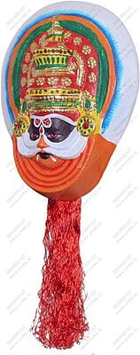 Unikk Kathakali Thadi Hanging Show Piece Made of Eco Friendly Paper Mache Multi Colour