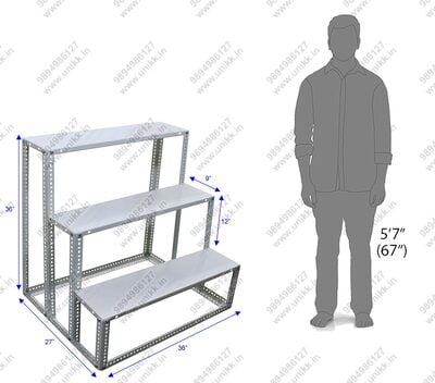 3 Steps Golu Stand Powder Coated