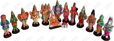 UNIKK Srinivasa Kalyanam Set 26 cm Height of 14 Pieces Made of Eco Friendly Paper Mache UNIKK Srinivasa Kalyanam Set 26 cm Height of 14 Pieces Made of Eco Friendly Paper Mache