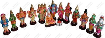 UNIKK Srinivasa Kalyanam Set 26 cm Height of 14 Pieces Made of Eco Friendly Paper Mache