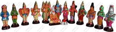 UNIKK Srinivasa Kalyanam Set 26 cm Height of 14 Pieces Made of Eco Friendly Paper Mache UNIKK Srinivasa Kalyanam Set 26 cm Height of 14 Pieces Made of Eco Friendly Paper Mache