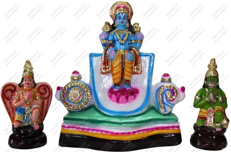 UNIKK Perumal Thirunaamam Set 30 cm Height of 3 Pieces Made of Eco Friendly Paper Mache UNIKK Perumal Thirunaamam Set 30 cm Height of 3 Pieces Made of Eco Friendly Paper Mache