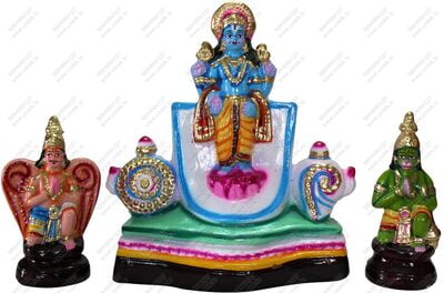 UNIKK Perumal Thirunaamam Set 30 cm Height of 3 Pieces Made of Eco Friendly Paper Mache UNIKK Perumal Thirunaamam Set 30 cm Height of 3 Pieces Made of Eco Friendly Paper Mache