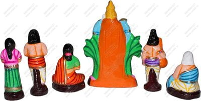 UNIKK Satyanarayana Puja Set 26 cm Height of 6 Pieces Made of Eco Friendly Paper Mache UNIKK Satyanarayana Puja Set 26 cm Height of 6 Pieces Made of Eco Friendly Paper Mache