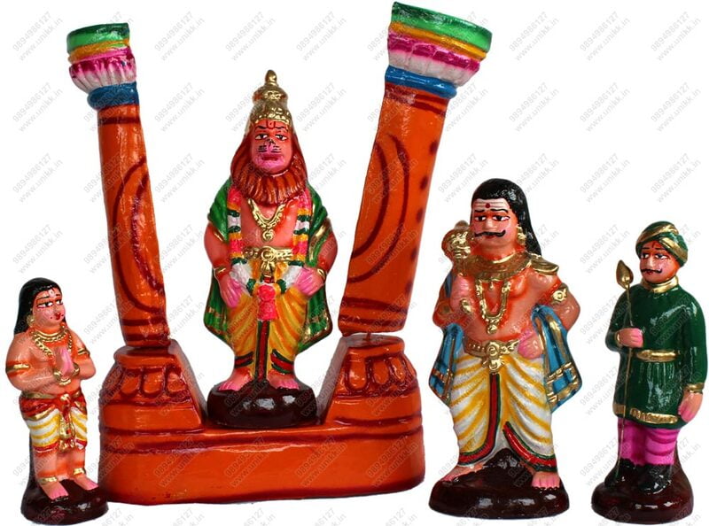 UNIKK Prahlada Set 31 cm Height of 7 Pieces Made of Eco Friendly Paper Mache Multicolor UNIKK Prahlada Set 31 cm Height of 7 Pieces Made of Eco Friendly Paper Mache Multicolor