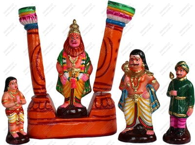 UNIKK Prahlada Set 31 cm Height of 7 Pieces Made of Eco Friendly Paper Mache Multicolor UNIKK Prahlada Set 31 cm Height of 7 Pieces Made of Eco Friendly Paper Mache Multicolor