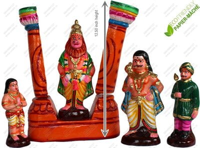UNIKK Prahlada Set 31 cm Height of 7 Pieces Made of Eco Friendly Paper Mache Multicolor UNIKK Prahlada Set 31 cm Height of 7 Pieces Made of Eco Friendly Paper Mache Multicolor