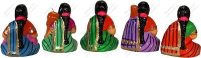 UNIKK Kacheri Set 13 cm Height of 5 Pieces Made of Eco Friendly Paper Mache Multicolor UNIKK Kacheri Set 13 cm Height of 5 Pieces Made of Eco Friendly Paper Mache Multicolor
