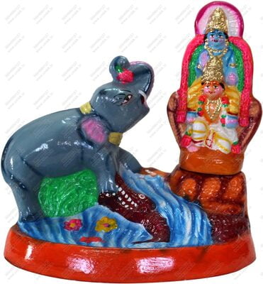 UNIKK Gajendra Moksham Set 24 cm Height of 2 Pieces Made of Eco Friendly Paper Mache UNIKK Gajendra Moksham Set 24 cm Height of 2 Pieces Made of Eco Friendly Paper Mache