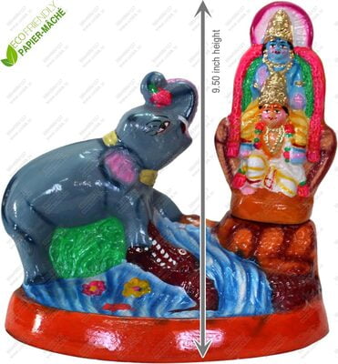 UNIKK Gajendra Moksham Set 24 cm Height of 2 Pieces Made of Eco Friendly Paper Mache UNIKK Gajendra Moksham Set 24 cm Height of 2 Pieces Made of Eco Friendly Paper Mache