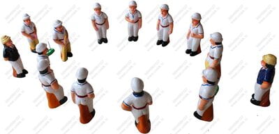 UNIKK Cricket Set 12 cm Height of 14 Pieces Made of Eco Friendly Paper Mache Multicolor UNIKK Cricket Set 12 cm Height of 14 Pieces Made of Eco Friendly Paper Mache Multicolor