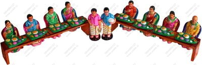 UNIKK Food Set with Table 12 cm Height of 12 Pieces Made of Eco Friendly Paper Mache