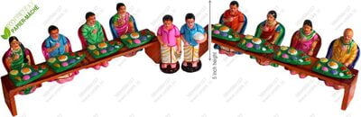 UNIKK Food Set with Table 12 cm Height of 12 Pieces Made of Eco Friendly Paper Mache UNIKK Food Set with Table 12 cm Height of 12 Pieces Made of Eco Friendly Paper Mache