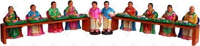 UNIKK Food Set with Table 12 cm Height of 12 Pieces Made of Eco Friendly Paper Mache UNIKK Food Set with Table 12 cm Height of 12 Pieces Made of Eco Friendly Paper Mache