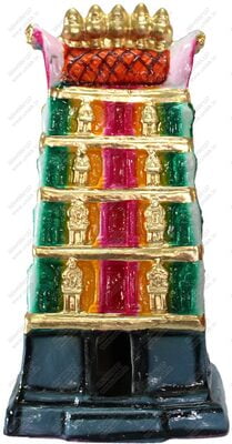 UNIKK Gopuram 34 cm Height Made of Eco Friendly Paper Mache Multicolor UNIKK Gopuram 34 cm Height Made of Eco Friendly Paper Mache Multicolor