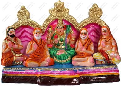 UNIKK Kanchi Peedam Set 25 cm Height of 5 Pieces Made of Eco Friendly Paper Mache Multicolor UNIKK Kanchi Peedam Set 25 cm Height of 5 Pieces Made of Eco Friendly Paper Mache Multicolor