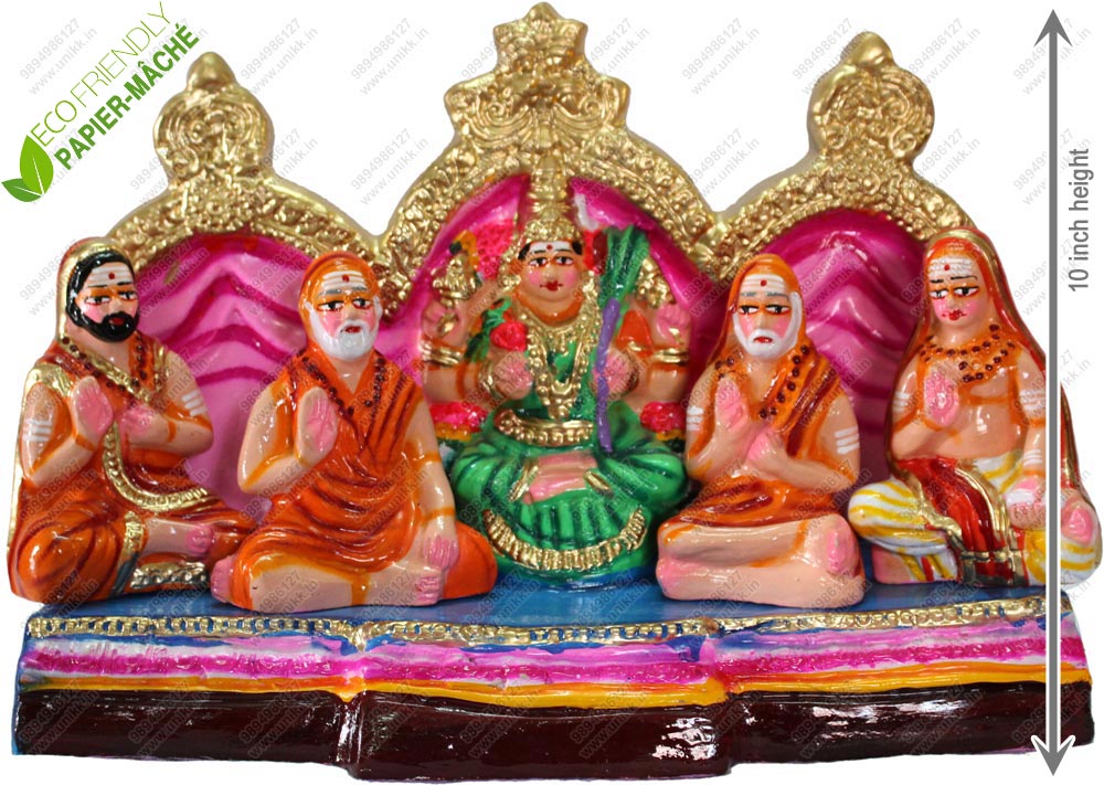 UNIKK Kanchi Peedam Set 25 cm Height of 5 Pieces Made of Eco Friendly Paper Mache Multicolor UNIKK Kanchi Peedam Set 25 cm Height of 5 Pieces Made of Eco Friendly Paper Mache Multicolor